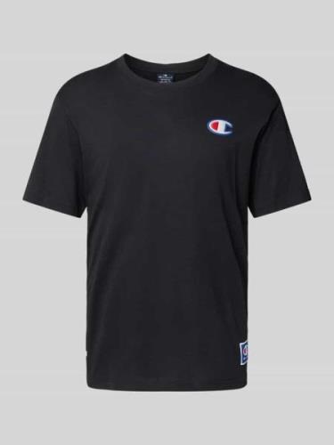 CHAMPION T-Shirt mit Logo-Patch in Black, Größe S