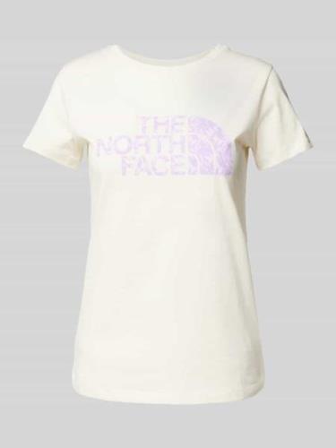 The North Face T-Shirt mit Label-Print Modell 'EASY' in Offwhite, Größ...