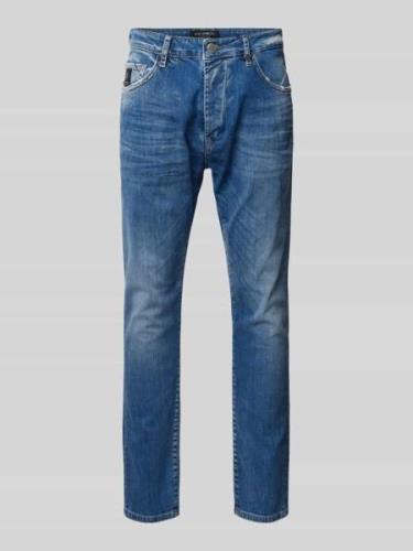 ELIAS RUMELIS Slim Fit Jeans im 5-Pocket-Design Modell 'Fredo' in Blau...