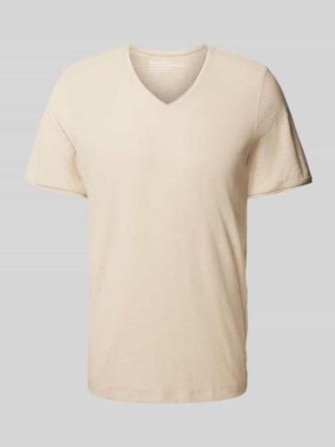 MCNEAL T-Shirt mit V-Ausschnitt in Beige, Größe S