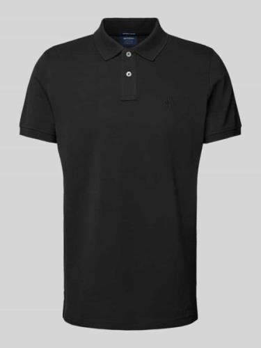 MCNEAL Poloshirt mit Label-Stitching in Black, Größe S