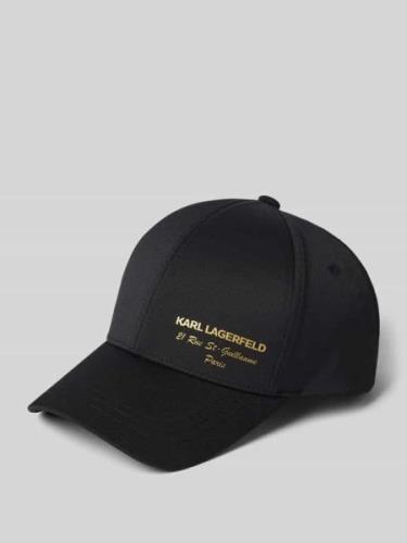 Karl Lagerfeld Basecap mit Label-Print in Black, Größe One Size