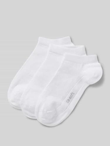 camano Sneakersocken mit Label-Detail im 3er-Pack in Weiss, Größe 39-4...