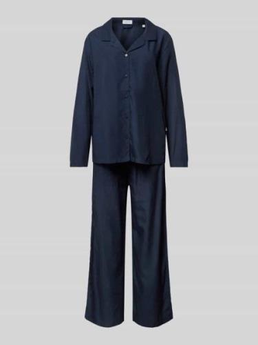 Seidensticker Pyjama mit Knopfleiste in Dunkelblau, Größe M
