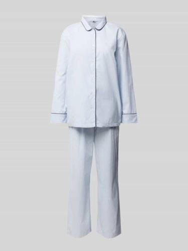 Seidensticker Pyjama mit Knopfleiste in Hellblau, Größe S