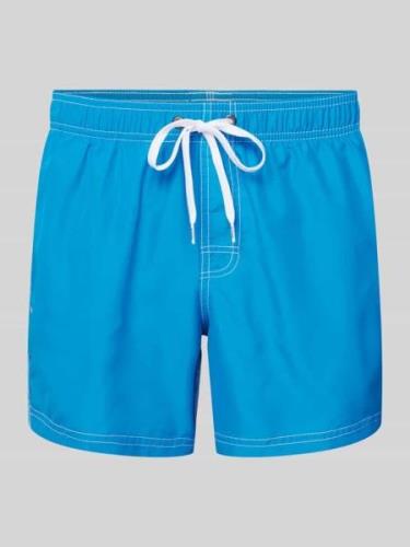 Sundek Regular Fit Badeshorts mit angedeutetem Eingriff in Royal, Größ...