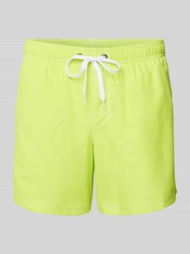 Sundek Regular Fit Badeshorts mit angedeutetem Eingriff in Gelb, Größe...