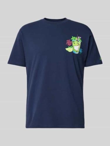 MC2 Saint Barth T-Shirt mit Statement-Print in Marine, Größe S