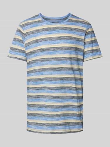Blend T-Shirt in Melange-Optik in Ocean, Größe M