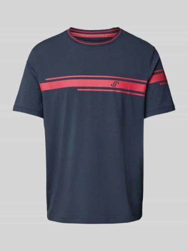 Joy T-Shirt mit Kontrastbesatz in Marine, Größe 48