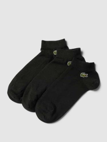 Lacoste Socken mit Logo-Stitching im 3er-Pack in Black, Größe 39-42