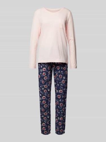 LASCANA Pyjama mit Brusttasche in Rosa, Größe 32-34