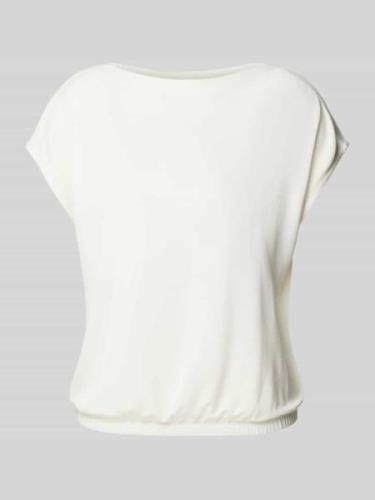 OPUS T-Shirt mit Kappärmeln Modell 'Srippi' in Offwhite, Größe 40