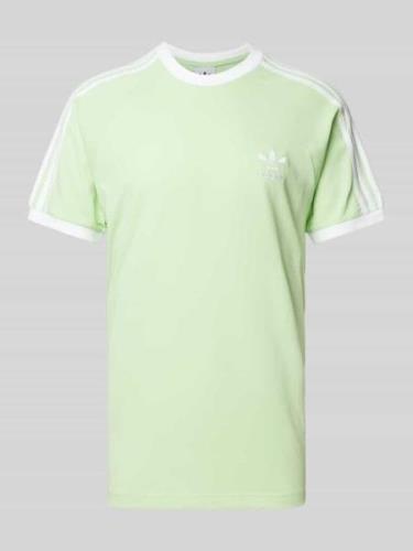 adidas Originals T-Shirt mit Label-Stitching Modell '3-STRIPES' in Hel...