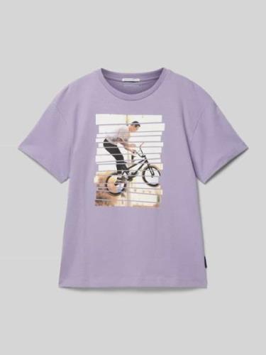Tom Tailor T-Shirt mit Foto-Print in Purple, Größe 140