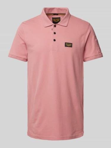 PME Legend Poloshirt mit Label-Stitching in Rosa, Größe M