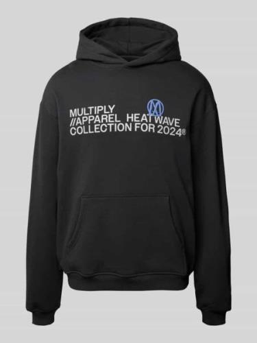 Multiply Apparel Oversized Hoodie mit Label-Print in Black, Größe M