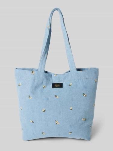 WOUF Tote Bag im Denim-Look Modell 'Ines' in Jeansblau, Größe One Size