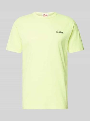 MC2 Saint Barth T-Shirt mit Label-Stitching Modell 'DOVER' in Gelb, Gr...