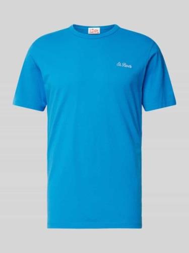 MC2 Saint Barth T-Shirt mit Label-Stitching Modell 'DOVER' in Blau, Gr...