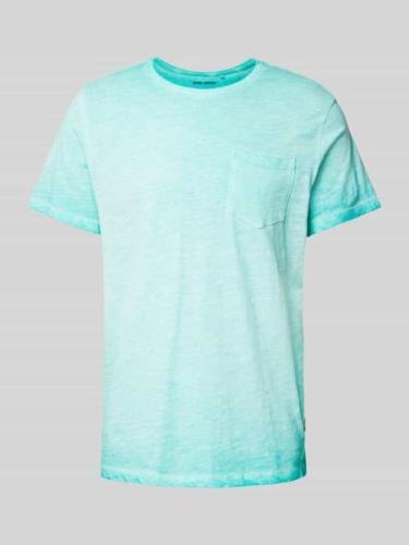 Blend T-Shirt mit Brusttasche Modell 'NOEL' in Helltuerkis, Größe S