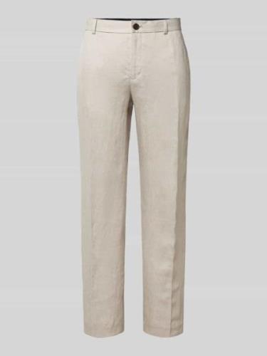 SELECTED HOMME Regular Fit Anzughose aus Leinen mit Bügelfalten Modell...
