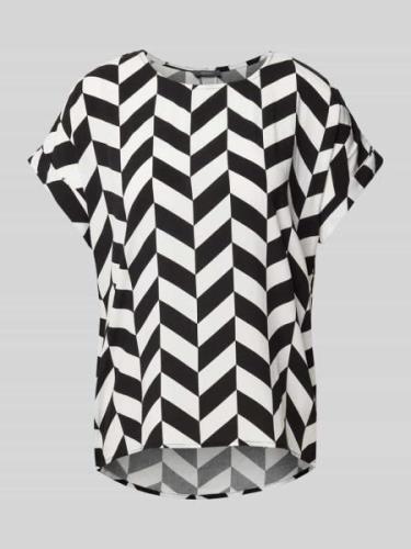 Montego Blusenshirt mit grafischem Muster in Black, Größe 34