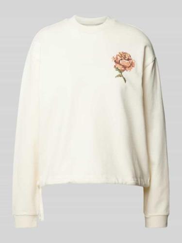Knowledge Cotton Apparel Sweatshirt mit floralem Print in Offwhite, Gr...