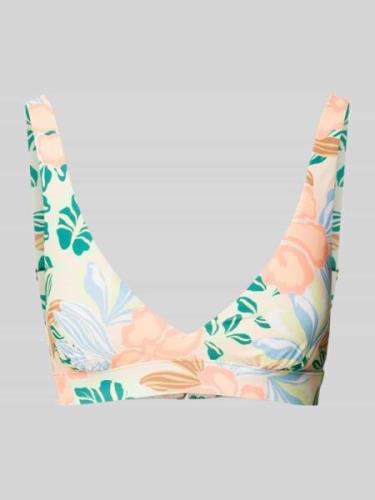 Rip Curl Bikini-Oberteil mit Allover-Motiv-Print in Apricot, Größe XS