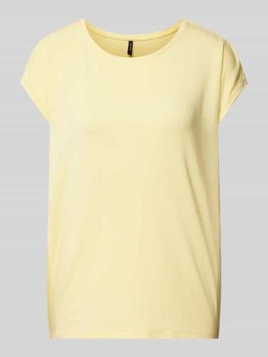 Vero Moda T-Shirt aus Lyocell-Elasthan-Mix Modell 'AVA' in Hellgelb, G...
