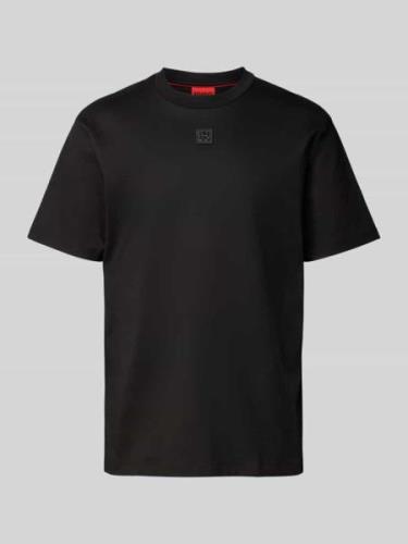 HUGO T-Shirt mit Label-Patch Modell 'Dalile' in Black, Größe S