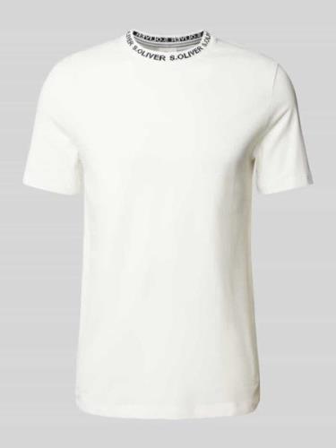 s.Oliver RED LABEL T-Shirt mit Label-Print in Weiss, Größe M