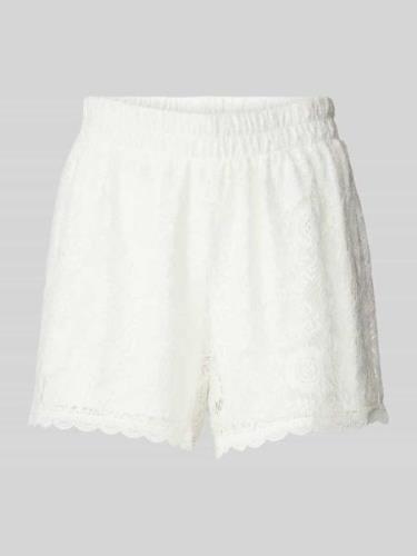 Pieces Loose Fit Shorts mit Ausbrenner-Effekt Modell 'OLLINE' in Ecru,...