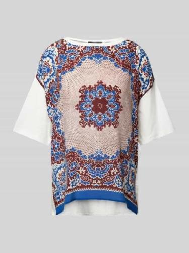 Weekend Max Mara T-Shirt mit Muster-Print Modell 'MALAGA' in Royal, Gr...