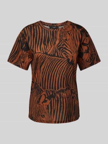 Weekend Max Mara T-Shirt mit Animal-Print Modell 'ELOISA' in Cognac, G...
