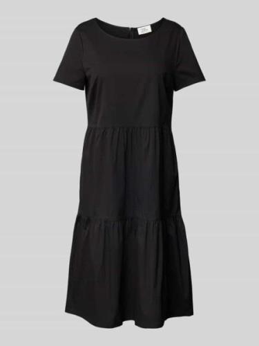 ROBE LÉGÈRE Knielanges Kleid mit Rundhalsausschnitt in Black, Größe 34