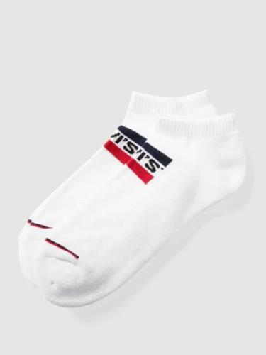 Levi's® Sneakersocken mit Label-Print im 2er-Pack in Weiss, Größe 39/4...