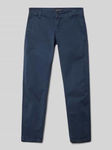 Blue Effect Skinny Fit Chino mit Label-Patch Modell 'NORMAL' in Marine...