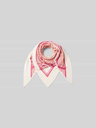 Lala Berlin Schal mit Label-Print in Pink, Größe One Size