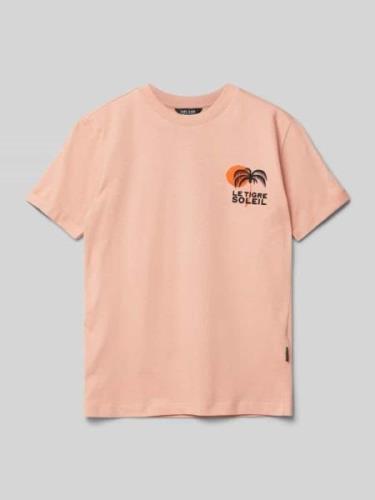 CARS JEANS T-Shirt mit Rundhalsausschnitt Modell 'Drayco' in Apricot, ...