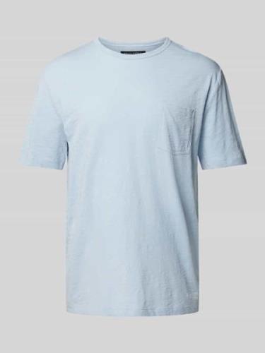 Marc O'Polo T-Shirt mit Brusttasche in Hellblau, Größe S