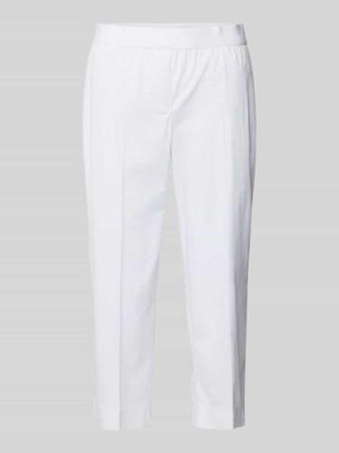 Marc Cain Regular Fit Caprihose mit Label-Bund in Weiss, Größe 40