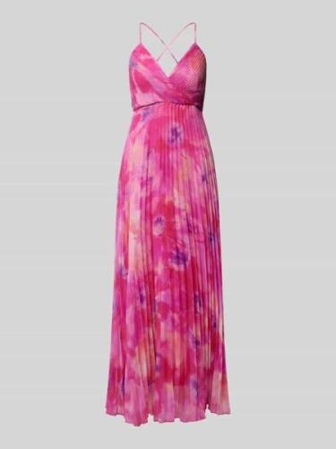 LIU JO BLACK Abendkleid mit Plisseefalten in Pink, Größe 36