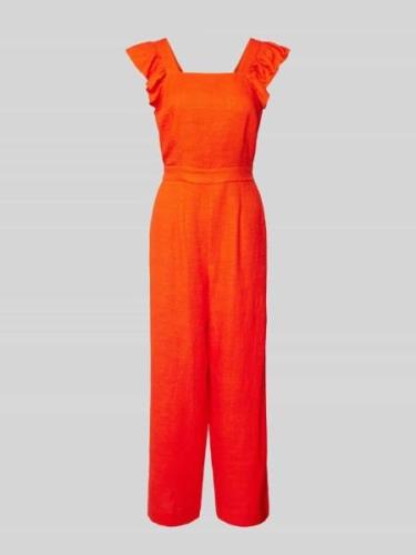 YAS Jumpsuit mit Rüschen Modell 'YASISMA' in Orange, Größe S
