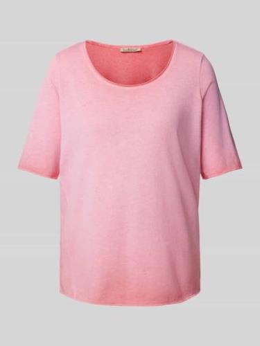 Smith and Soul T-Shirt mit Rollsaum in Pink, Größe S