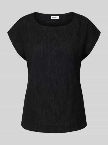 Esprit Blusenshirt mit Rundhalsausschnitt in Black, Größe S