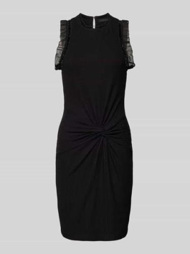 Guess Knielanges Kleid mit Volants Modell 'OLGA' in Black, Größe XS