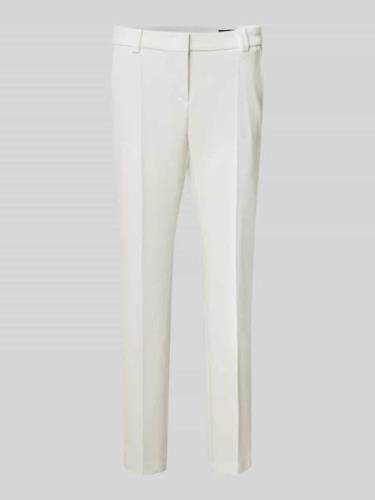 Windsor Slim Fit Hose mit Bügelfalten in Offwhite, Größe 34