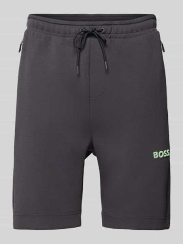 BOSS Green Shorts mit Label-Applikation Modell 'Headlo' in Anthrazit, ...