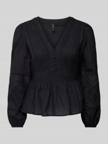 Vero Moda Bluse mit V-Ausschnitt Modell 'JAMILLA' in Black, Größe XS